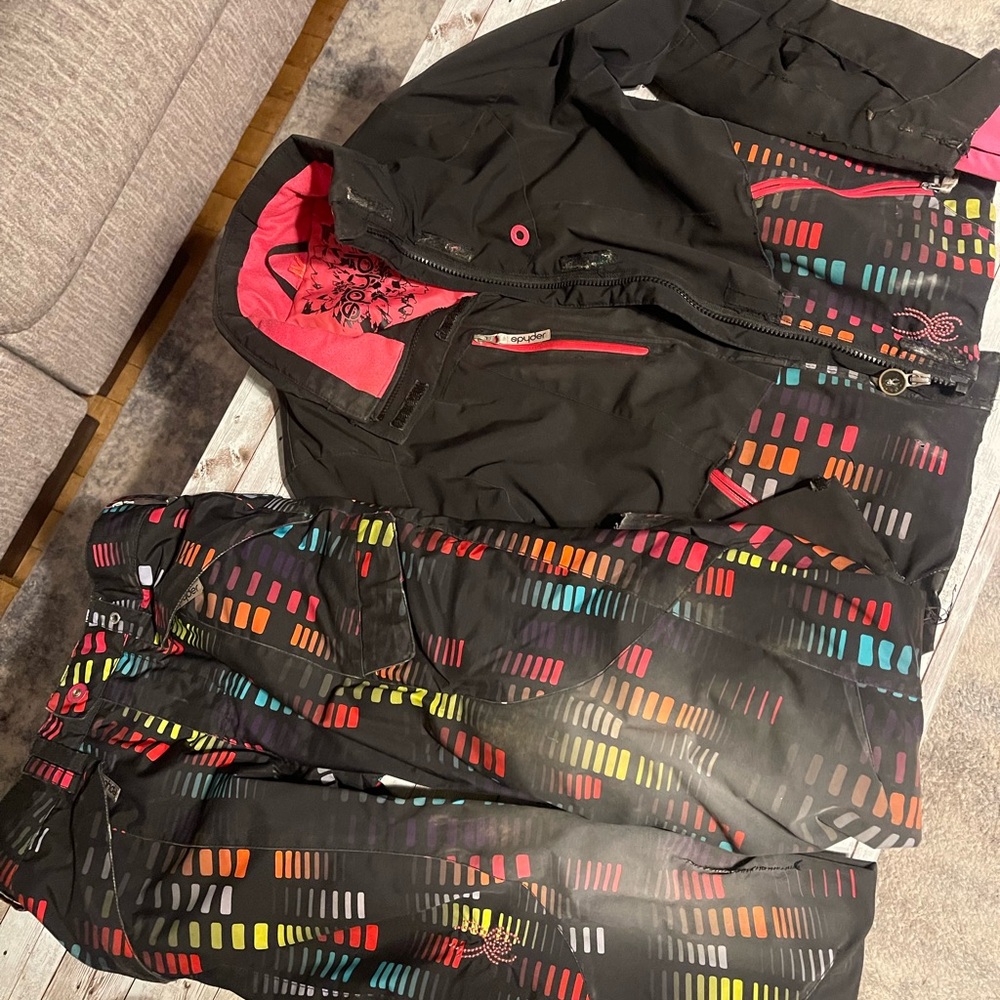 Colorful Patterned Jacket and Pants Set
